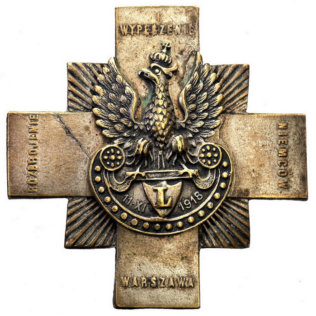 II RP. Odznaka Rozbrojenie - Wypędzenie - Niemców - Warszawa 11.XI.1918